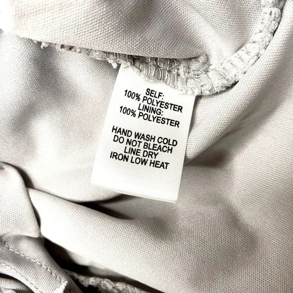 Lulu's Women's M Love Poem Light Grey Floral Lace Crochet Halter Mini Dress - Picture 10 of 11